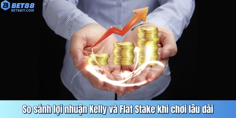 So sánh lợi nhuận Kelly và Flat Stake khi chơi lâu dài